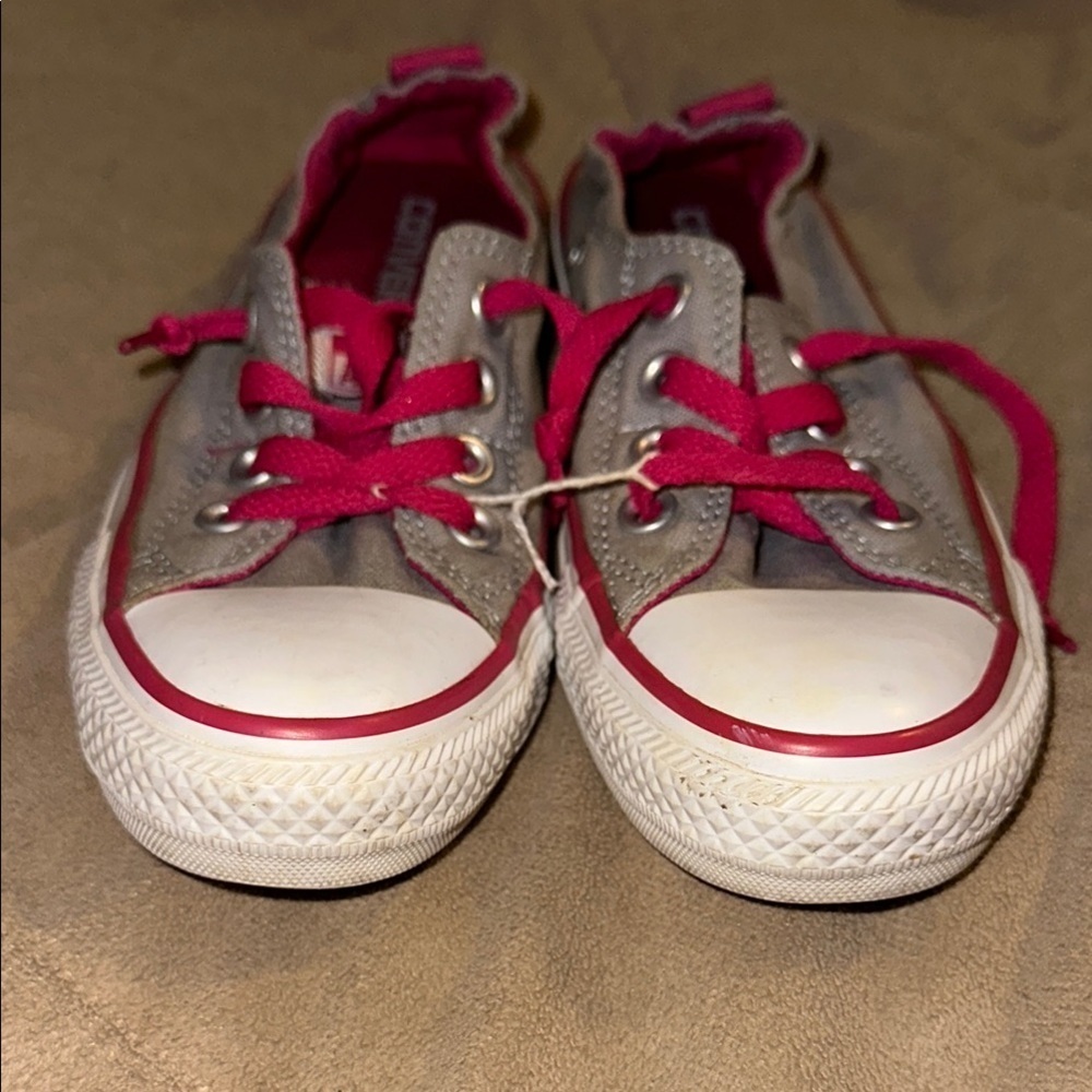 Converse Allstar Chuck Taylor Women’s Size US 5 Gray and Pink Sneakers Slip ons - Picture 4 of 7